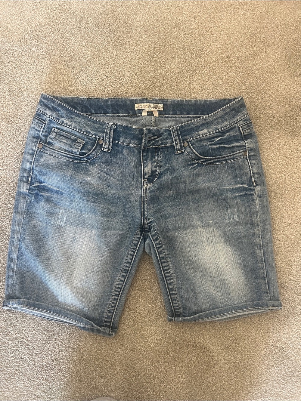 Silver Jeans Medium Blue Denim Bermuda Shorts